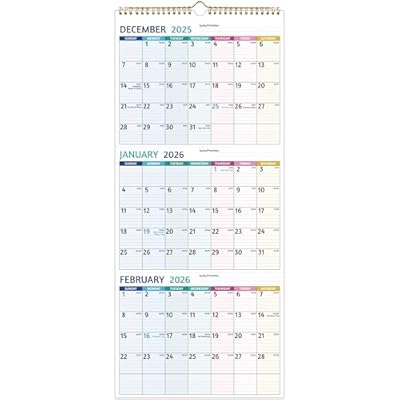 2026 Wall Calendar - 3 Month Calendar 2026 Vertical, Zambia | Ubuy